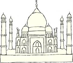 El Taj Mahal – Para pintar | Colorear imágenes