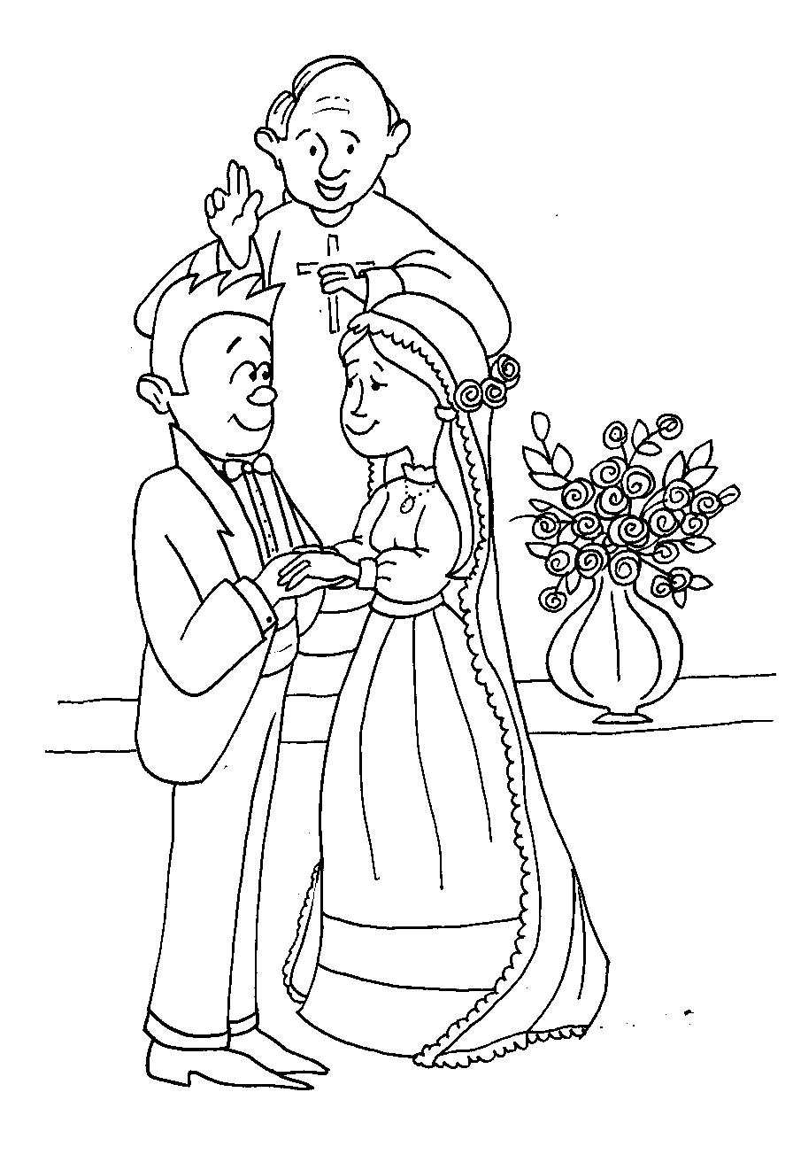 Dibujos del Día del Matrimonio para colorear | Colorear imágenes