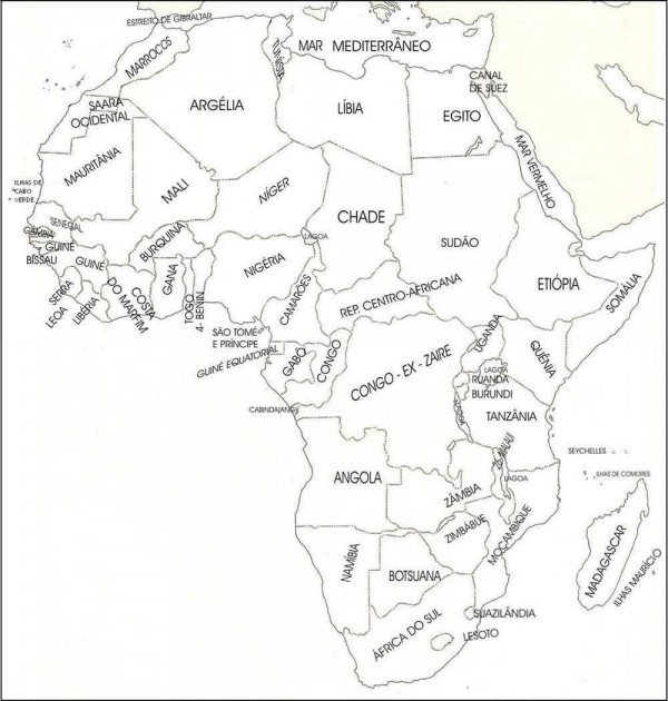 Dibujos De Mapas De Africa Y Paises Para Colorear Colorear Imágenes 9728