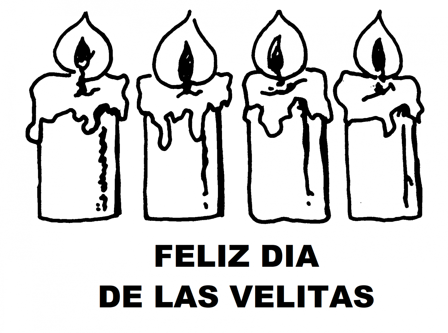 Dibujos del día de las Velitas de diciembre Colorear imágenes