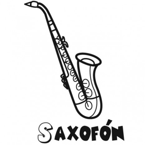 1029-dibujo-para-imprimir-y-pintar-de-un-saxofon