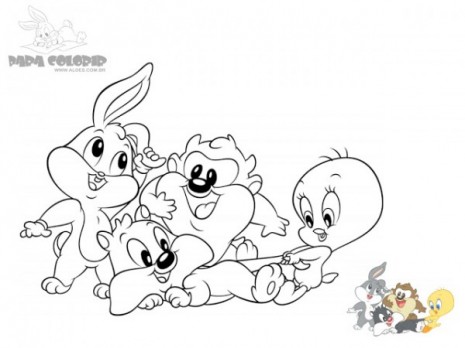 Dibujos de Bebes looney tunes para imprimir y colorear - Www.10Pixeles.Com (8)