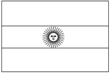 Bandera de Argentina para colorear 01