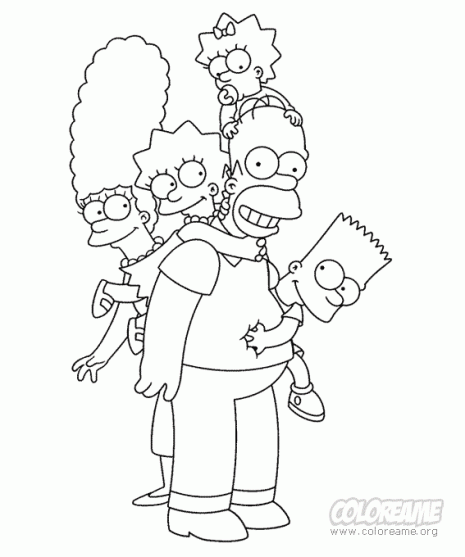 Familia-Simpson-Para-Colorear-1