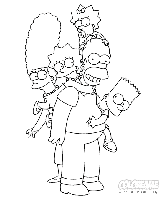Dibujos De Homero Simpson Para Colorear En Familia Colorear Imagenes