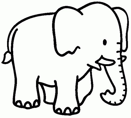 Dibujos-para-colorear-animales-salvajes-Elefante