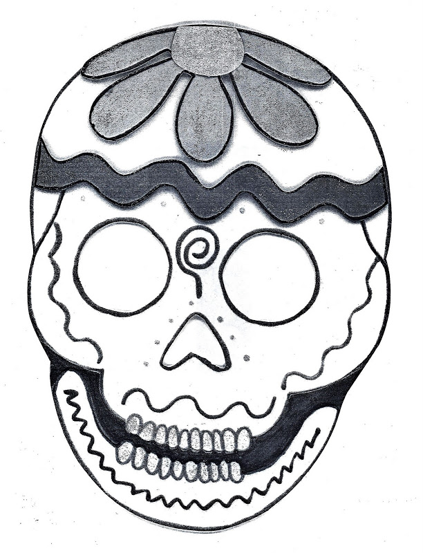  Dibujos de calaveras mexicanas para colorear en Halloween o Día de los Muertos