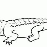 Dibujos de cocodrilos feroces para imprimir y pintar