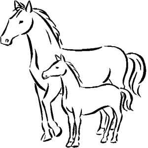 dibujos-para-pintar-de-caballos--300x301
