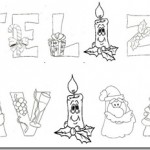 Letreros de Felíz Navidad para pintar