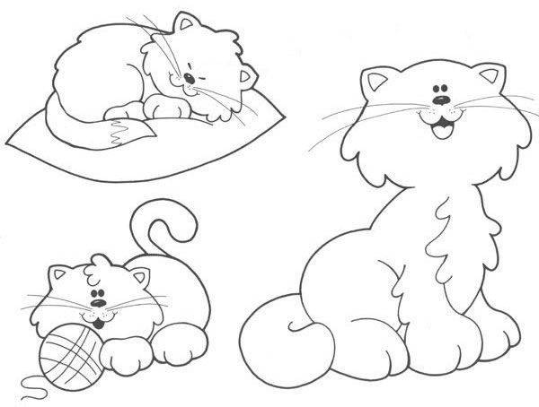 Dibujos Para Colorear De Gatitos Bebes Gato Triste Para Colorear