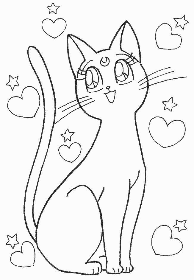Dibujos de gatitos simpáticos para colorear | Colorear imágenes