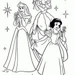 Dibujos de todas las princesas de Disney para colorear las nenas