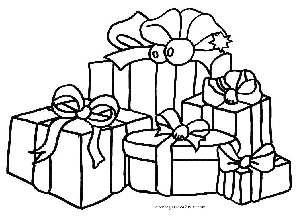 caja de regalo redonda con dibujos animados de arco. esquema de ilustración  de regalo de navidad o cumpleaños. página de libro para colorear hoja de  trabajo de actividad imprimible para niños. 11481085