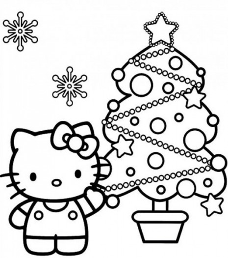 Hello-Kitty-con-el-árbol-de-Navidad-531x600