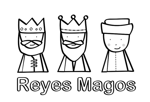 Dibujos de los Reyes Magos para pintar Colorear imágenes