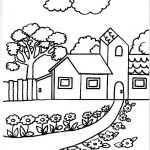 Dibujos de paisajes con casas bonitas para pintar