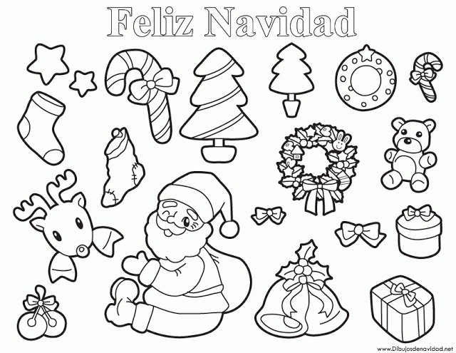 Dibujos de Navidad para colorear y recortar | Colorear imágenes