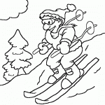 Dibujos de niños esquiando en la nieve