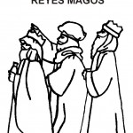 Los tres Reyes Magos para colorear