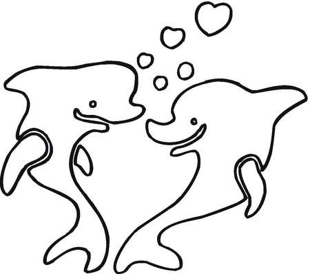 anienamoradosdelfines-enamorados-dibujos-para-colorear