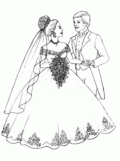 Dibujos de bodas para descargar, imprimir y pintar | Colorear imágenes