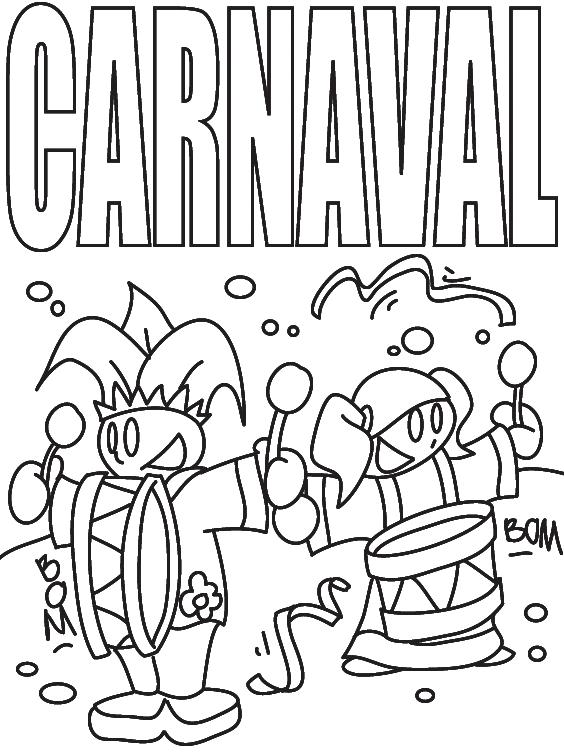 Dibujos de Carnaval para imprimir y pintar Colorear imágenes