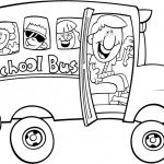 Dibujos de transportes escolares para pintar