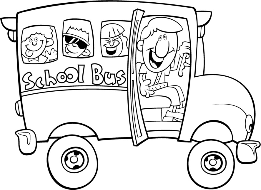 Dibujos de transportes escolares para pintar | Colorear ...