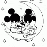 Minnie y Mickey enamorados para pintar