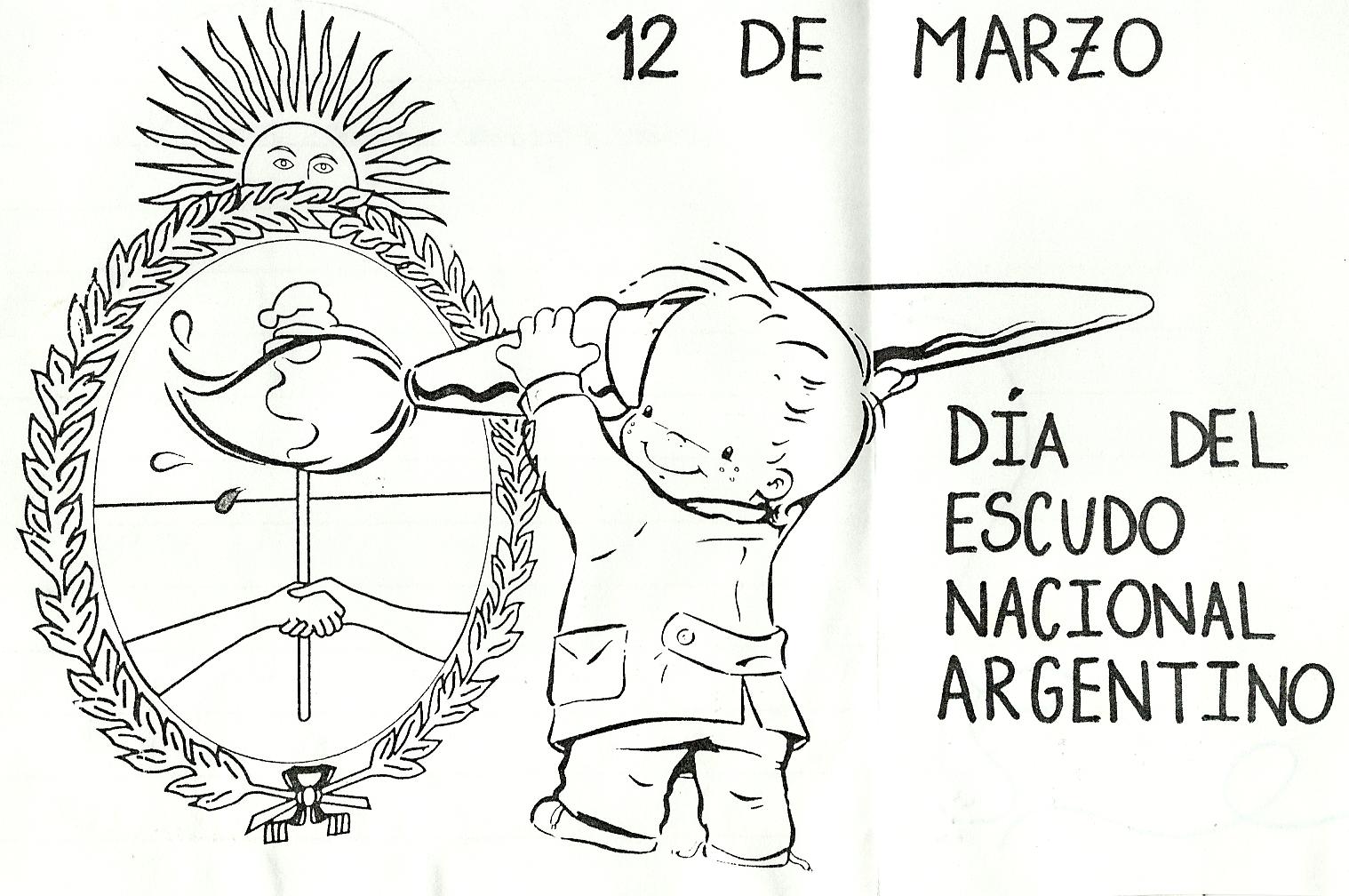Dia Del Escudo Nacional Argentino Para Colorear Colorear Imagenes