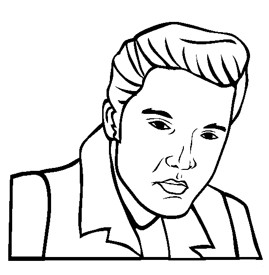 Dibujos de Elvis Presley para imprimir y pintar | Colorear imágenes