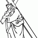 Dibujos de Jesucristo cargando la cruz para pintar, Crucifixión y Ascenso de Cristo