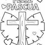 Carteles de Feliz Pascua para imprimir y colorear el Domingo Pascual