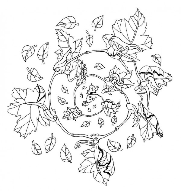 Mandalas de otoño para descargar y pintar   Colorear imágenes