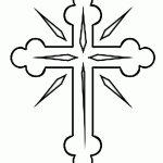 Dibujo de una cruz para colorear en Semana Santa