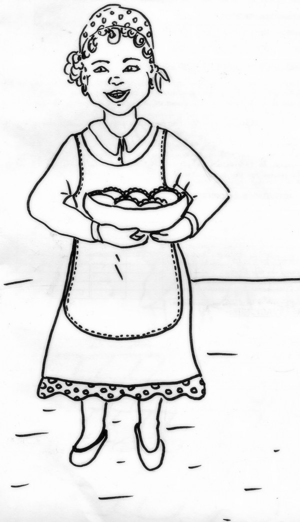 Dibujos de vendedoras de empanadas del 25 de mayo de 1810 | Colorear