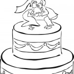 Dibujos de tortas de bodas para imprimir y pintar