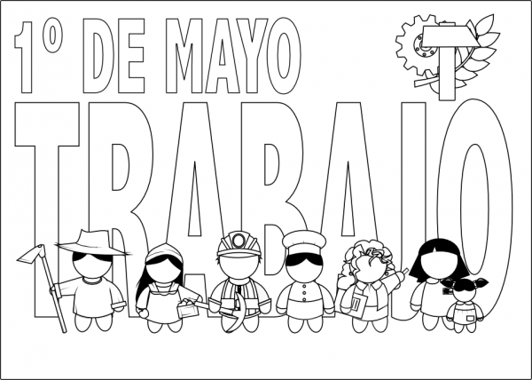 30 dibujos para imprimir y pintar del Día del Trabajador: 1º de mayo  festejo Día del Trabajo para colorear | Colorear imágenes
