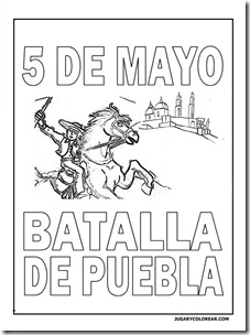 5 de Mayo – Batalla de Puebla para pintar | Colorear imágenes