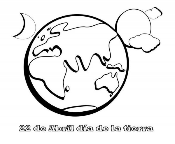 Dibujos infantiles para pintar del Día Mundial de la Tierra | Colorear  imágenes