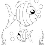 Dibujos de peces de agua dulce y salada para colorear