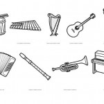 Instrumentos musicales – Dibujos para colorear