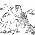 Dibujos de montañas para imprimir y pintar