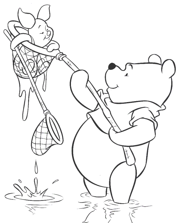 Winnie-Pooh-pescando-con-red