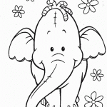 22 dibujos de elefantes tiernos para colorear: Elefantes de circo y salvajes