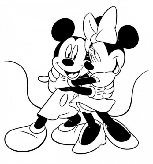 Pintando Dibujos De Minnie Y Mickey Colorear Imagenes