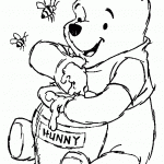 Coloreando dibujos del osito Winnie Pooh