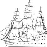 Barcos de piratas para colorear