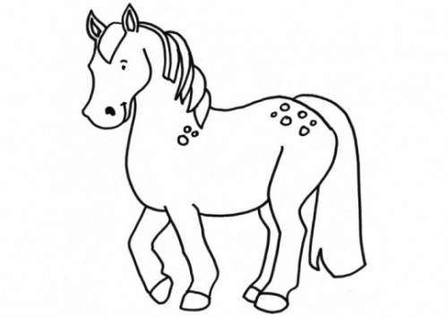 Dibujos de caballos fáciles para colorear | Colorear imágenes